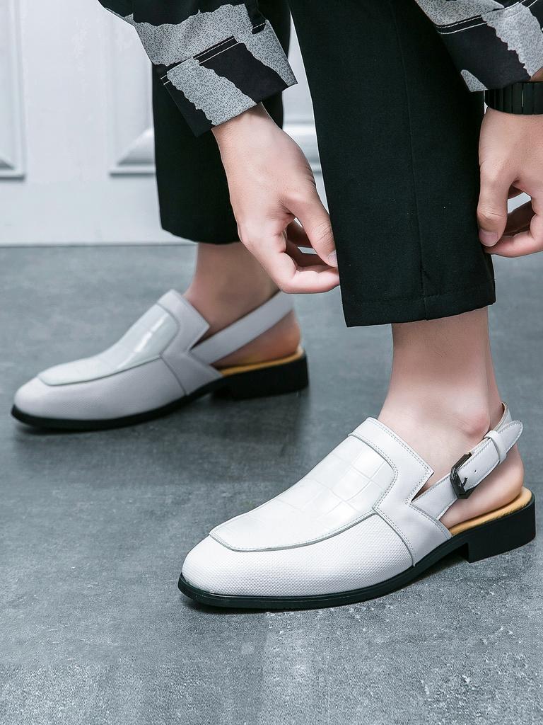 Summer breathable European and American personalized buckle sandals and slippers leather shoes Men's shoes for wedding parties