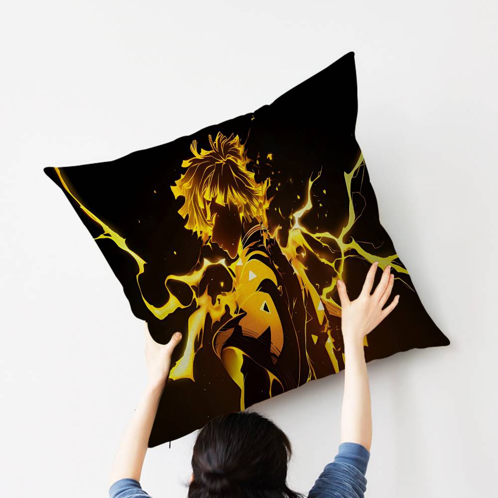 Anime Agatsuma Zenitsu pillow cover sofa cushion cover home room decoration children gift