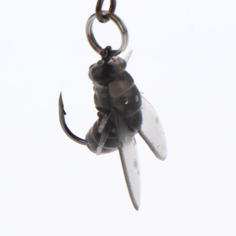 5Pcs Fly Spinning Propeller Metal Sequins Insect Soft Bait Micro Fishing Flies Fly Fishing Hook Trout Bass Fishing Lure Baits