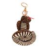 Handmade Lovely Snake Plush Keychain Charm Pendant Craft with Sturdy PP Cotton for Soft and Comfortable Feel Use