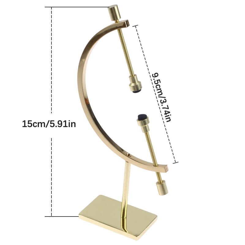 Sphere Metal Base Globe Shape Gold Stand Glass Ball Display Stand Decorative Ornaments Crafts