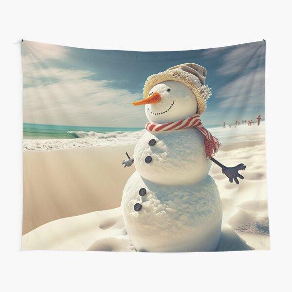 Snowman Tapestry Merry Christmas Tapestry Xmas New Year Winter Party Decoration Wall Hanging for Bedroom Living Room Dorm Decor