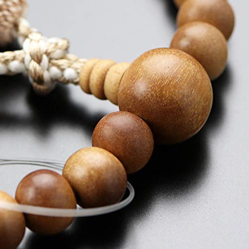 Nenju Dot Com Prayer Beads for Women Approximately 8mm Sandalwood in Pure Silk Tassel Prayer Beads Kyoto Prayer Beads Kyoto Sandalwood Natural Wood