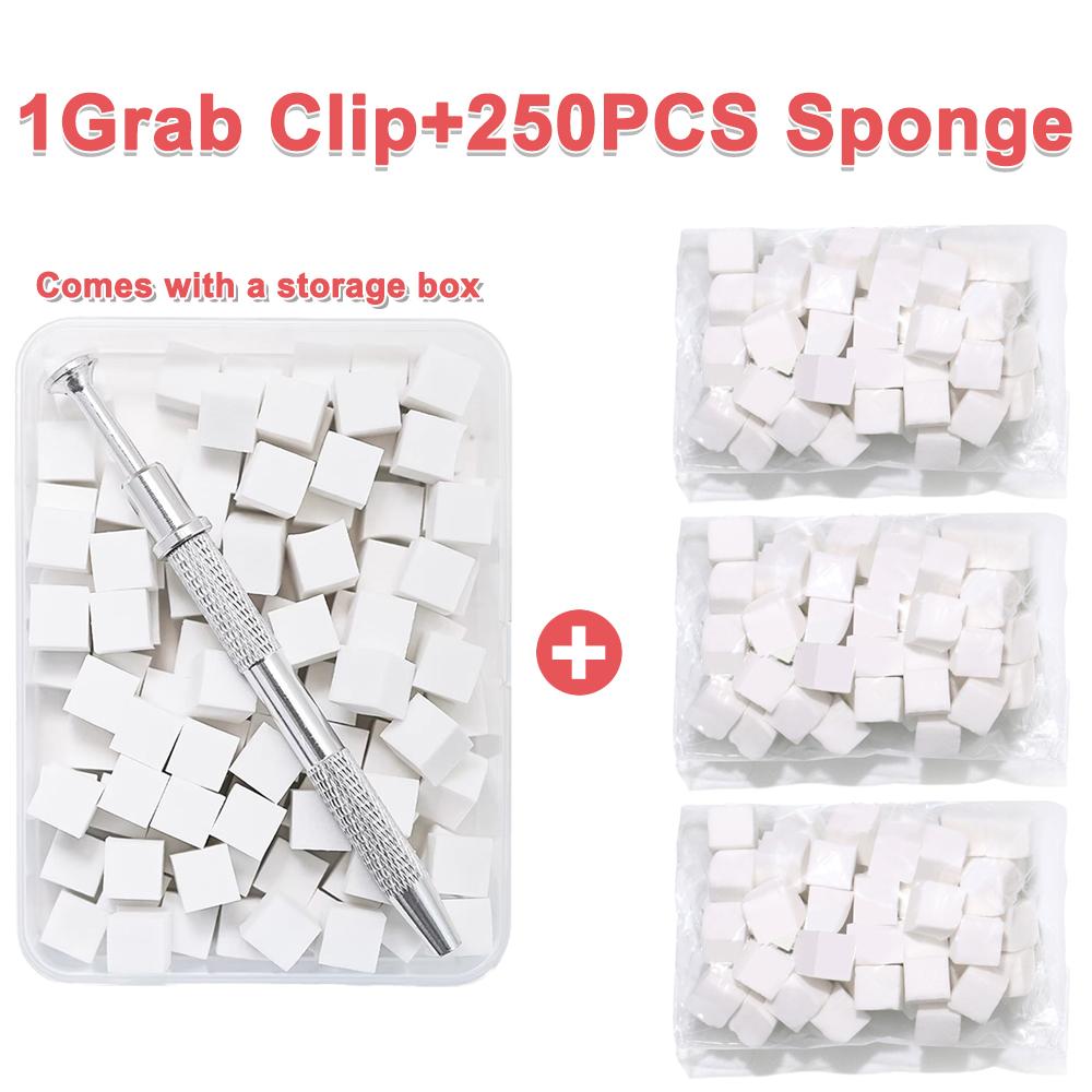 Manicure Sponge Kit With Gripper Pick‑Up Pen Creative Nail Gradient Painting Stamping Tool DIY Nail Art Decoration Accessories