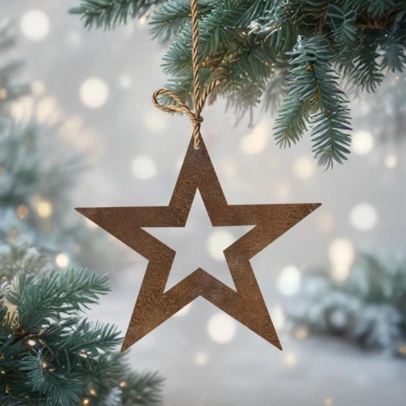 Star Holiday Metal Decor Ornament