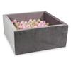 Dry Ball Pit 400 Pieces 90x90x40 Velvet Lilac: Light Gold, Light Pink