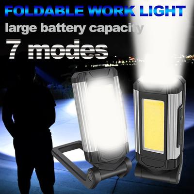 Led Work Light 10w Usbc Flashlight Red Magnetic Flashlights Waterproof Working Hook Rechargeable Foldable Cob Rotating Brightest
