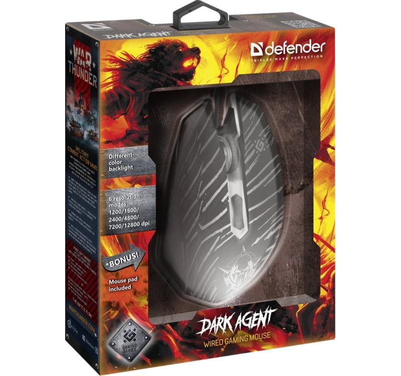 MOUSE GAMER COM FIO DARK AGENT GM-590L