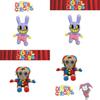 Peluche Cirque Numérique Hauteur 20cm Tissu Peluche Court Doux Remplissage en Coton PP Premium Cadeau Idéal pour Enfants