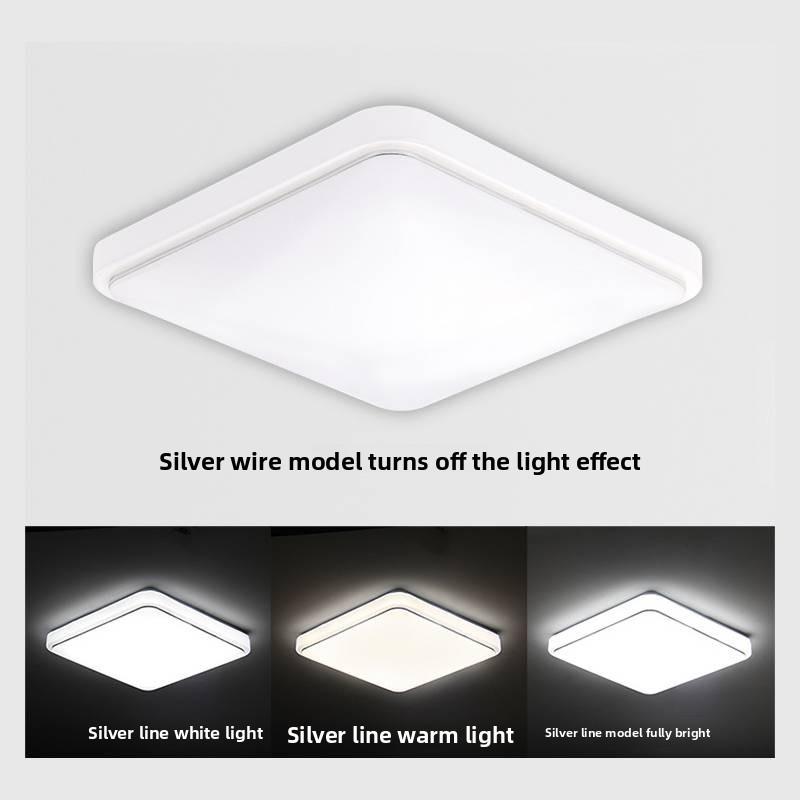 

Светодиодные потолочные светильники 36 Вт Холодный белый Накладной светильник Спальня Кухня Ванная комната Silver,22x22cm