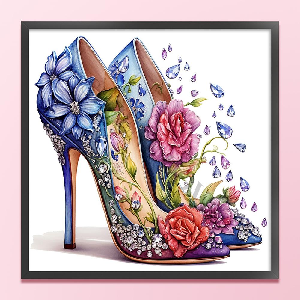 High Heel Printed Cross Stitch Kit DIY 11CT Thread Art Needlework Home Wall Art