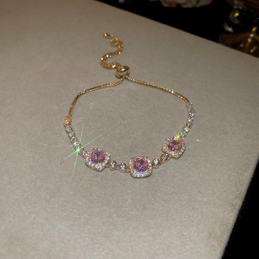 European and American Exquisite Zircon Love Bracelet Light Luxury High-end Temperament Versatile Niche Bracelet Fashion Personalized Jewelry Women