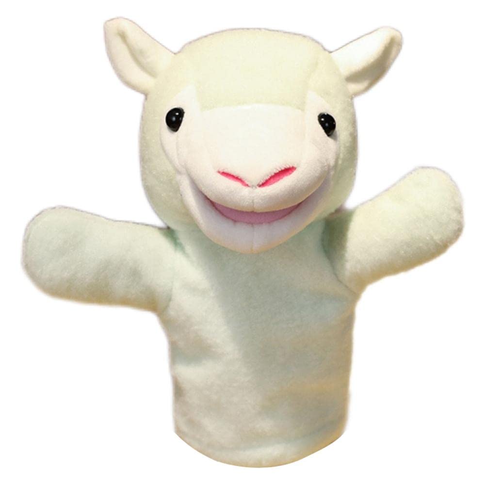 Excras Hand Puppets, Plush Animals, Puppet Show, Hand Dancing, Panda, Rabbit, Donkey, Lamb, Sleeping Puppets, 25cm, Moving Mouth, Educational Toy,