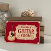 Custom Vintage Aluminum Guitar Sign Personalized Music Studio Wall Decor