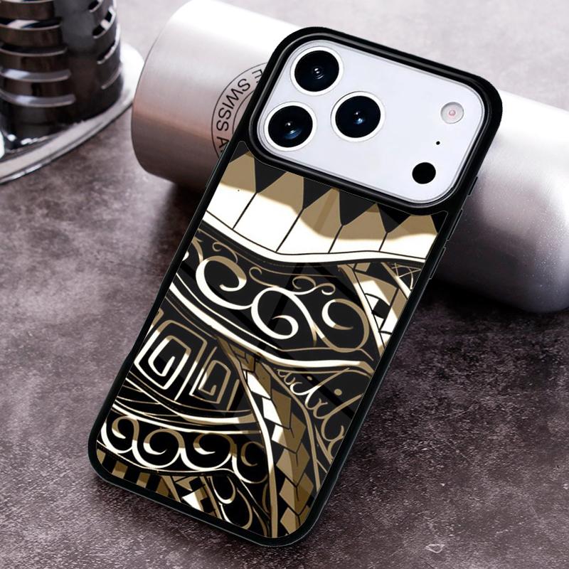 Polynesian  Maori tribal samoan pattern tattoo Phone Case for iPhone 17 16 15 Pro Max Air 14 13 12 11 Plus Shockproof Capa Cover