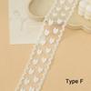 5 Yards Pure Cotton Sewing Trim DIY Craft Accessory White Flowers Fringe Trimming Ribbon Multi-size Decor Ribbon