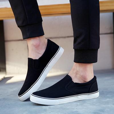 Homens sapatos de lona preto tênis casuais mocassim sapatos masculinos adulto deslizamento em apartamentos verão dos homens formadores zapatos de hombre