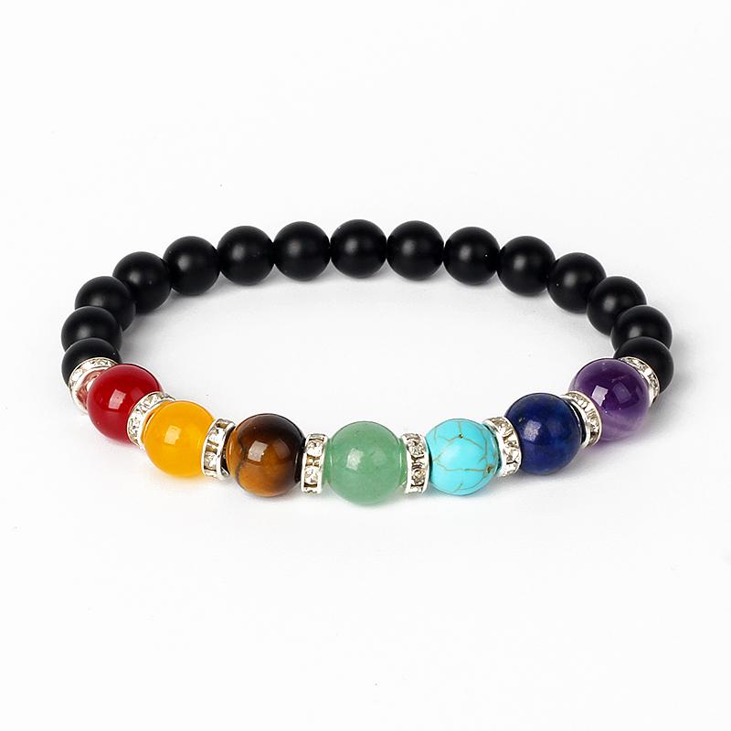 7 Chakra Diffuser Bracelets Men Women Natural Lava Stone Crystal Healing Anxiety Jewelry Mandala Yoga Meditation Bracelet Gift