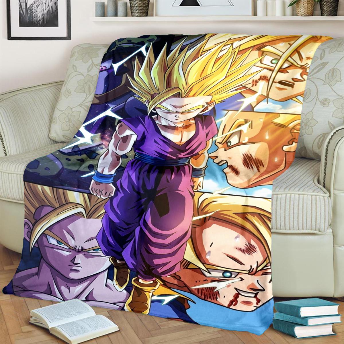 

Dragon Ball! Warm Soft Blanket Flannel for Bedrooms, Sofas, Beds, Chairs, Picnics and Travel 75x90cm