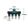 Brass 3/4 Inch Thread 2- Way Garden Tap Water Splitter Copper Y Irrigation Valve 5/8" Quick Connector Cranes Adapter 1pcs