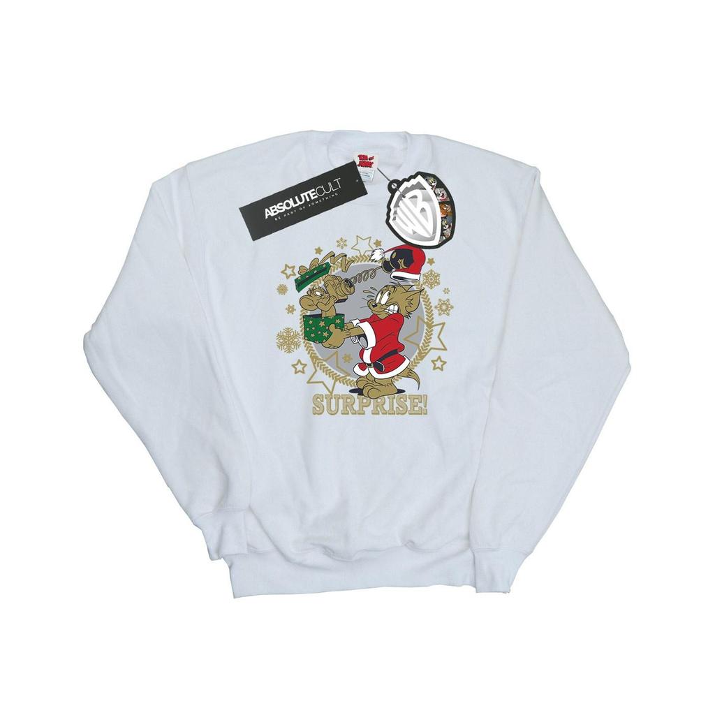 Tom And Jerry Mens Christmas Surprise Sweatshirt
