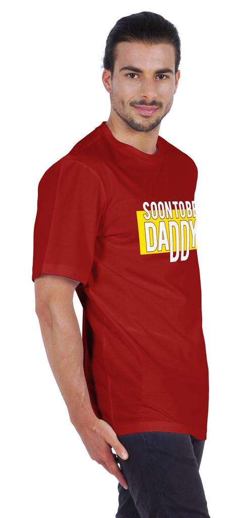 Inkmeso Men's Graphic Printed "Soon To Be Daddy" Pregnancy Announcement Tshirt Crew Neck Tee For Being