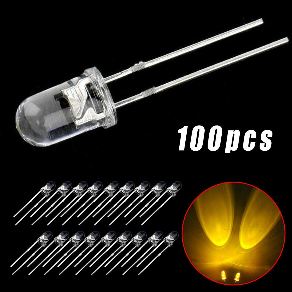 Buy 100PCS 5mm LED Flashing Blinking Diode Candle Flickering Yellow 2.2