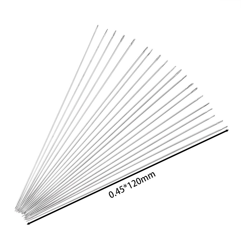 

30pcs/lot Stainless Steel Beaded Needle Long String Cord Tools Metal Pins Sewing Needles for DIY Jewelry Making Accessories