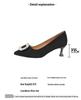 Scarpe col tacco a stiletto con strass da donna taglie forti - Suola morbida, Punta, Scavate, Perfette per i matrimoni