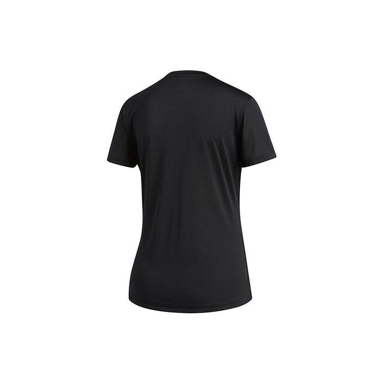 Adidas T Shirts Women's Black Crew Neck Moderate Straight Fit DQ2630