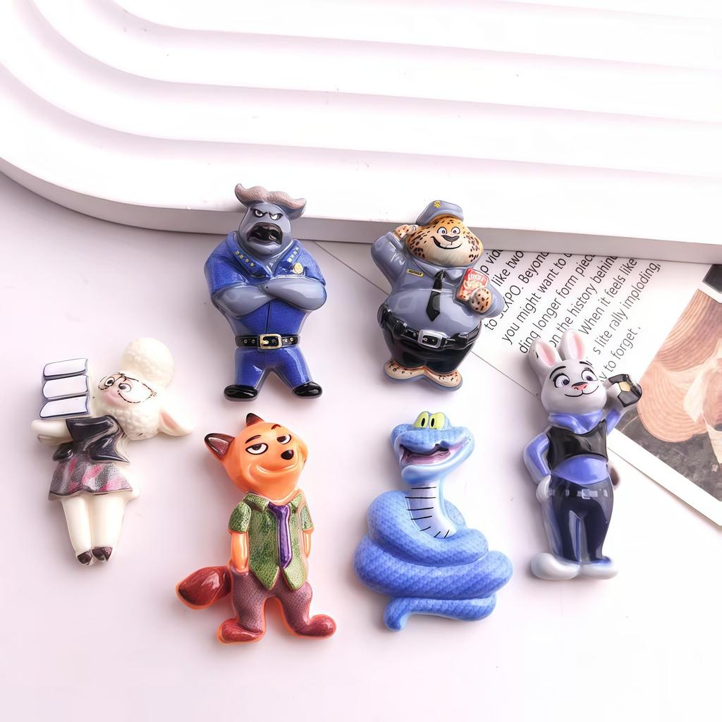 Zootopia Character DIY Resin Figurines: Cute Anime-Style Accessories & Trendy Toys Ornaments