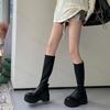 Women's Long Boots 2026 Autumn Thick Bottom Increased Height Elastic High-Tube Boots Platform Outdoor Comfortable Ankle Boots