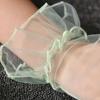 Ultra Thin Gauze Lace Gloves Short Wedding Mesh Gloves Elastic Women Tulle Gloves  Ladies