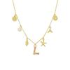 Fashionable Gold Pendant Necklace with Initial Charm and Perfect Detail for Trendy Women Ladies Daily Casual Wear