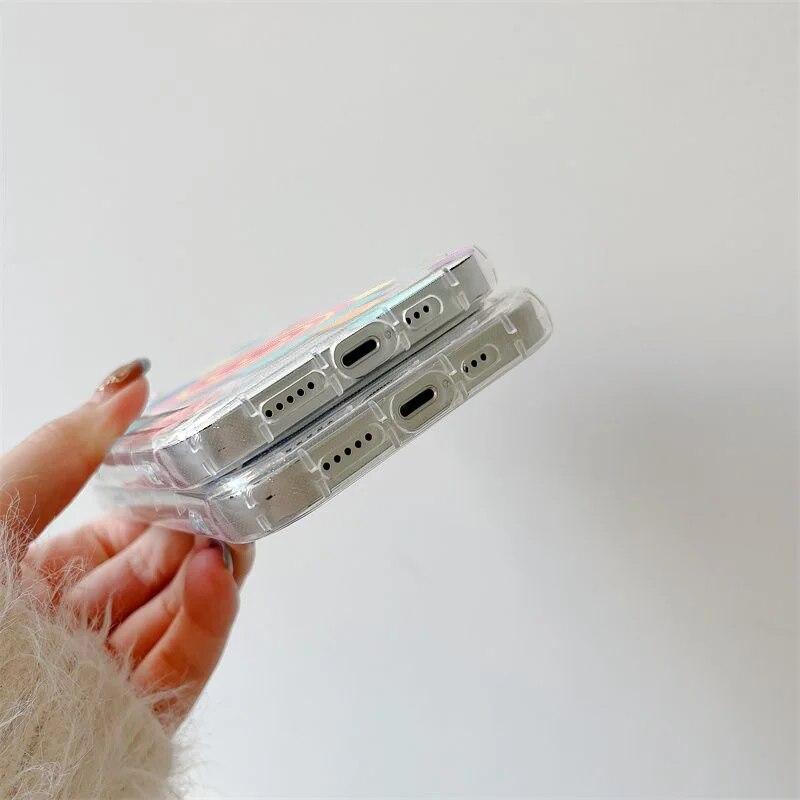 Lollipop Clear Phone Case For iPhone 12 Case iPhone 11 13 15 14 Pro Max XR XS 7 8 Plus SE 2020 Shockproof Bumper Silicone Cover