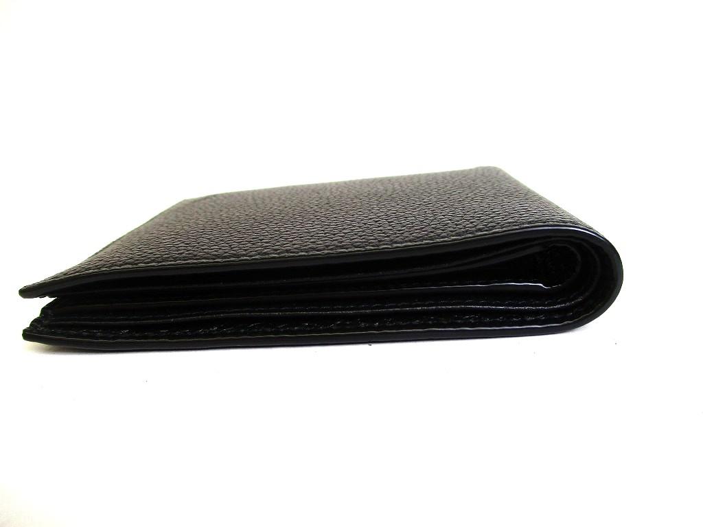 Authentic Saint Laurent YSL Cassandra Shadow Black Leather Bifole Bill Wallet #b253  Open Box