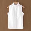 Women's Versatile Cotton Ruffle Stand Collar Dickey - Sleeveless Base Shirt Tank Top