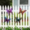 4Pcs Cute Butterfly Wall Art Hanging Creative Animal Statues Butterflies Sculpture Ornaments  Yard