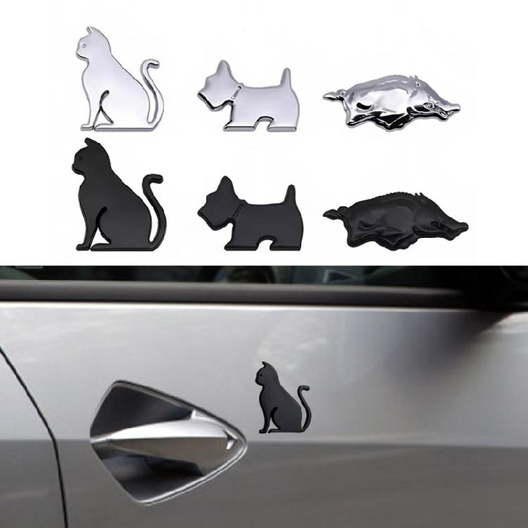 Waterproof Car Decal 3D Pet Metal Emblems Sticker for Side & Rear Trunk Enhancement Automotive Accessories