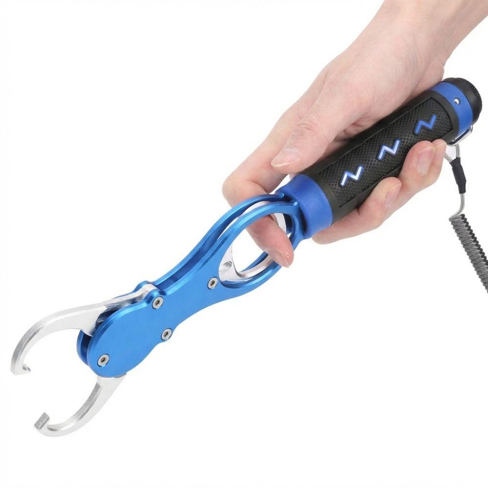Portable Aluminum Alloy Fish Controller Built-in Scale Non-Slip Handle Fish Grip Lightweight 28cm Fish Scale Outdoor Adventures