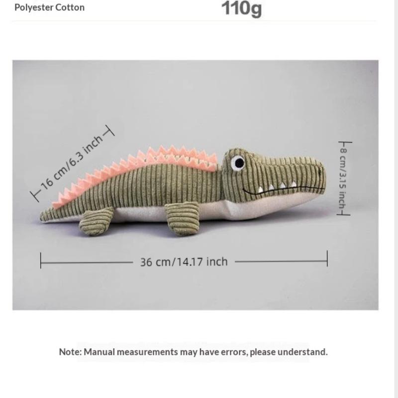 Realistic Crocodile Plush Pet Toys Squeaky Chew Toy For Puppies Boredom Grinding Teeth Interactive Dog Supplies