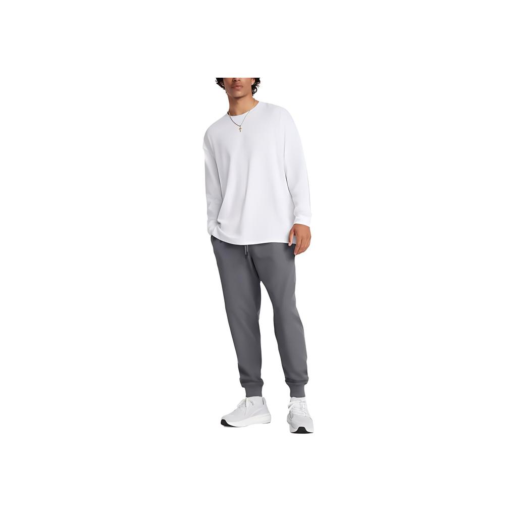 Under Armour Solid Color Drawstring Cuffed Casual Pants Men bottoms Gray 1388016-012