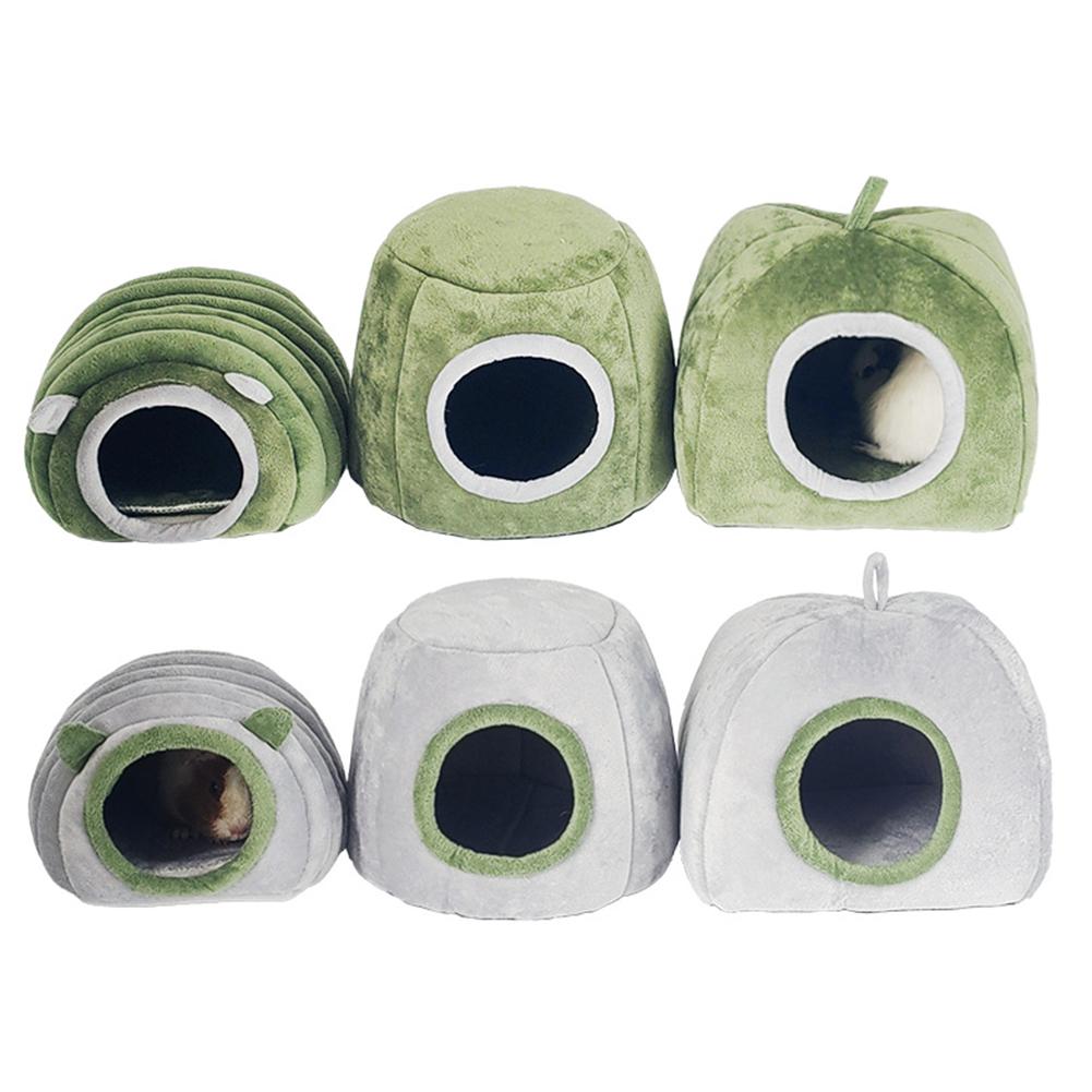 1 szt. Ciepłe gniazdo dla chomika, bawełna, małe legowisko dla zwierząt, miękkie, półzamknięte, wiatroszczelne, domek dla zwierząt z matą dla świnek morskich, jeży i szczurów