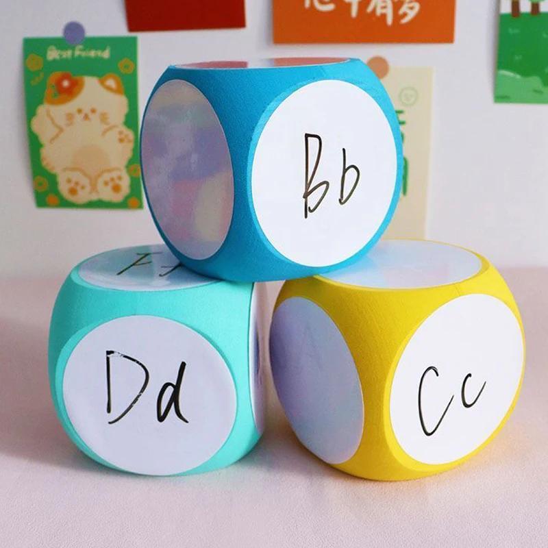 Dadi Bianchi Fai da Te Scrivibili/Cancellabili Dadi Portatili Pulibili Cubi da Gioco Bianchi per Insegnamento in Classe Dadi Esterni Cancellabili a Secco