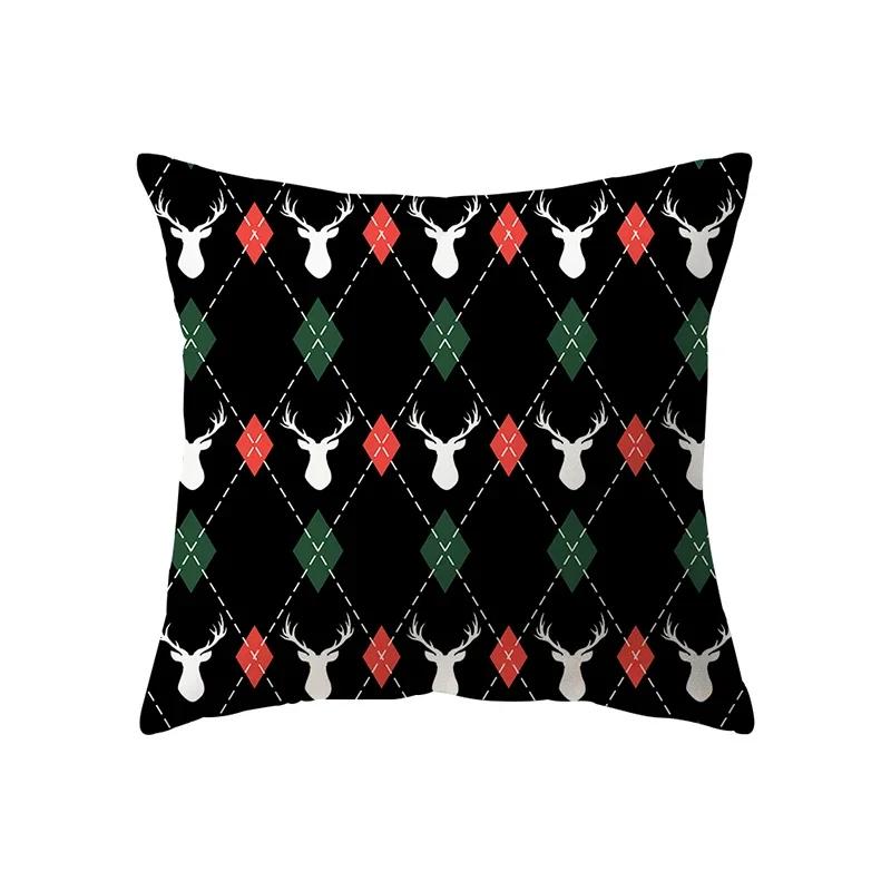 Christmas Decoration  Theme Printing Pattern Cushion Cover Home Living Room Sofa  Pillow