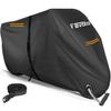 Favoto Motorcycle Cover for Large UV High and Includes a Windproof Belt with Reflective Durable and Storage Bag Motorcycles, Waterproof, Protection,