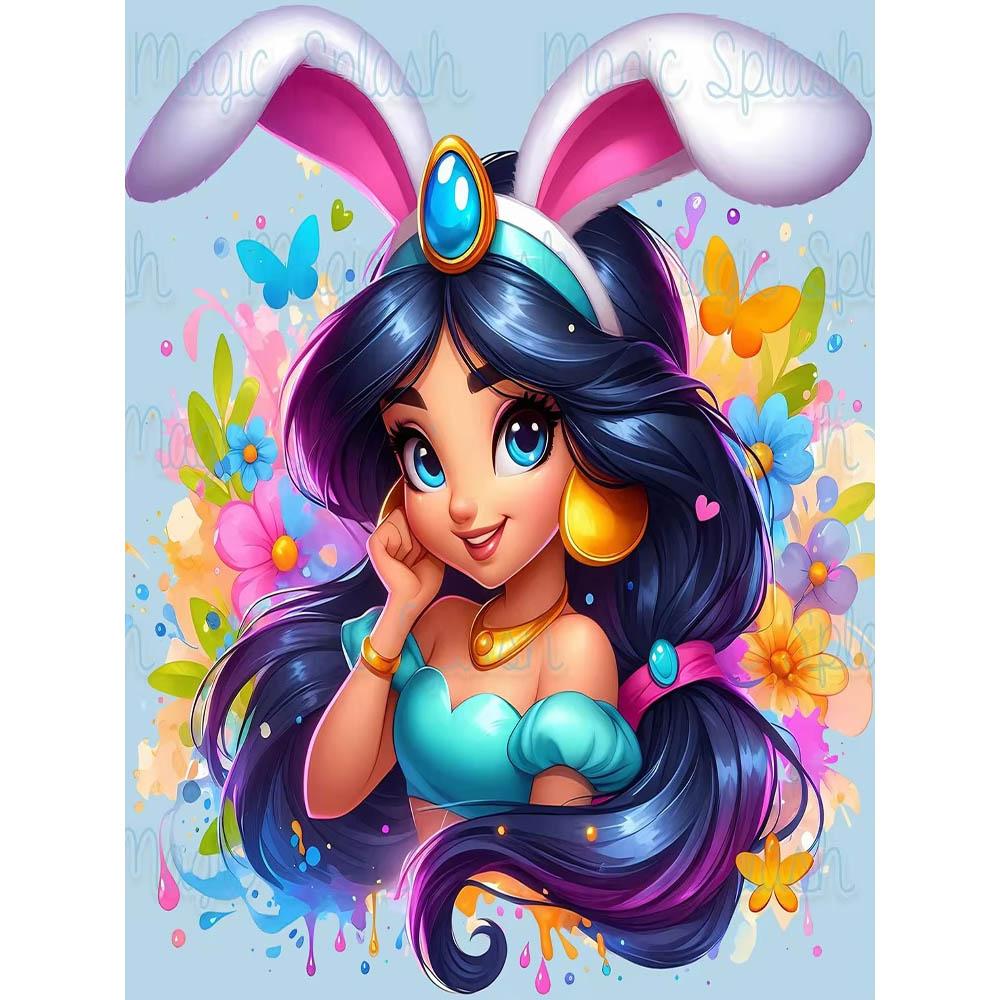 Rabbit Ear Eevee Frozen Anna Elsa Diamond Painting New Full Diamond Cute Girly Style Handmade DIY Diamond Embroidery Material Pack