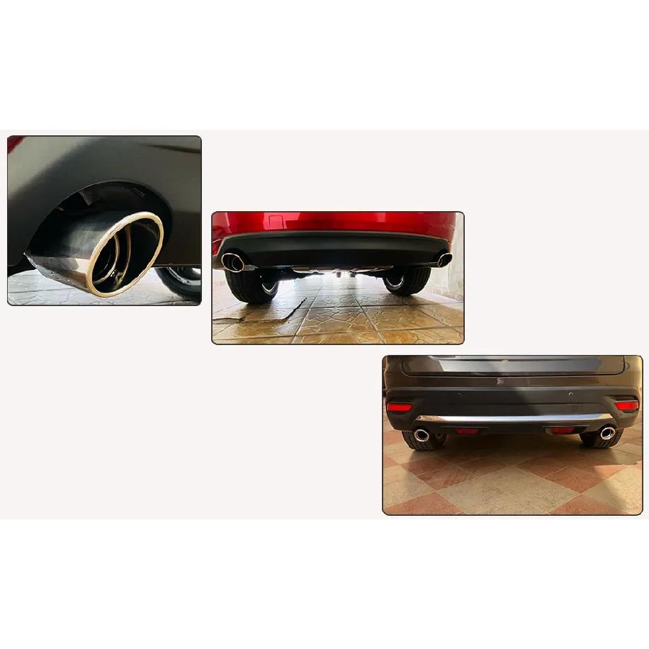 2pcs For Ford KUGA 2013-2019 Car-Styling Accessories Stainless Steel Car Exhaust Pipe Muffler Cover Tail Throat Exterior Refit