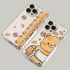Cute Little Bear Phone Case For iPhone 17 16e 16 15 14 13 12 11 Mini Air Pro Max X XR XSMax 7 8 Plus Transparent Soft Back Cover