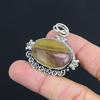 Sisters Day Deal Third Eye Chakra Natural Multi Fluorite 925 Silver Wife Pendant